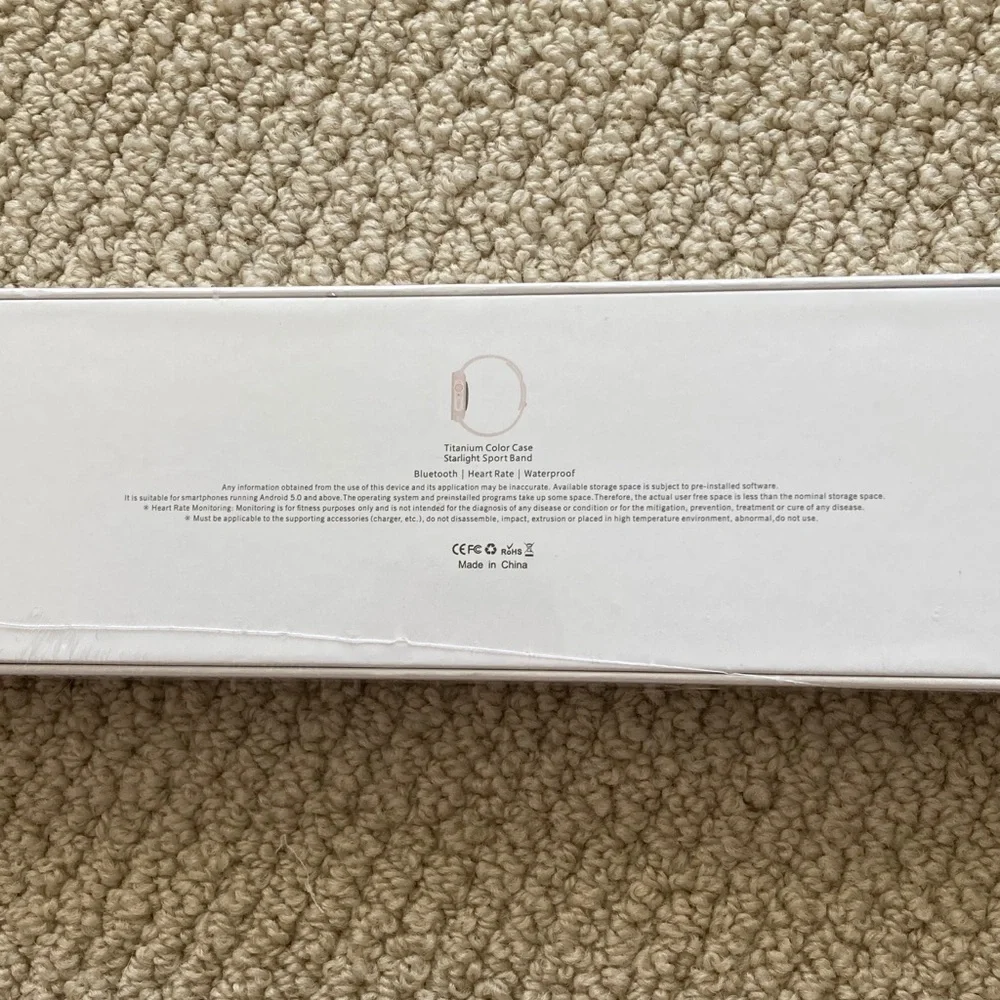 Rose Gold Smart Watch Starlight Sport Band Bluetooth Heart Rate Titanium $199